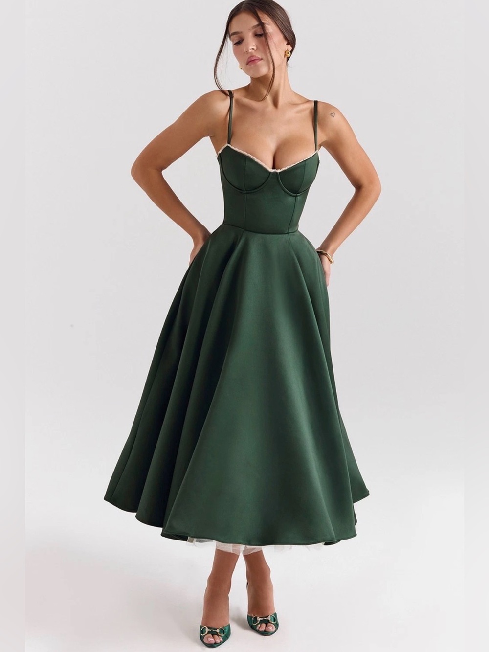 House of CB Forest Green Mademoiselle NWOT